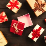 Embalagem para cesta de natal organizadas para presente